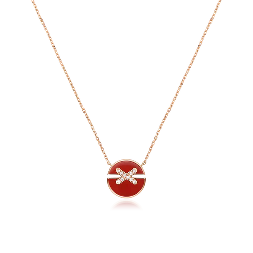 [Saipan]JEUX DE ROSE GOLD DIAMOND NECKLACE