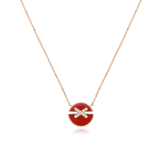 [Saipan]JEUX DE ROSE GOLD DIAMOND NECKLACE