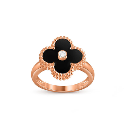 [Saipan]LUCKY CLOVER DIAMOND-ACCENT ROSE GOLD RING COLLECTION