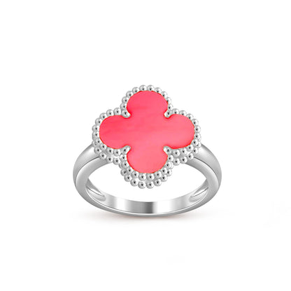 [Saipan]LUCKY CLOVER VINTAGE WHITE GOLD RING COLLECTION
