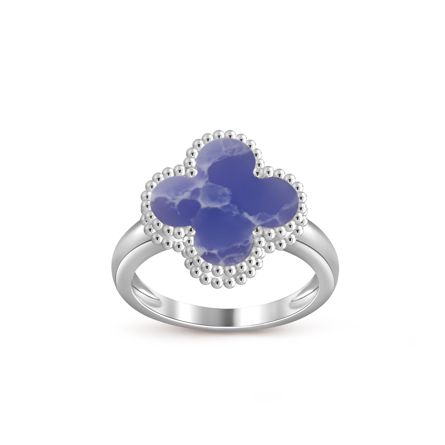[Saipan]LUCKY CLOVER VINTAGE WHITE GOLD RING COLLECTION