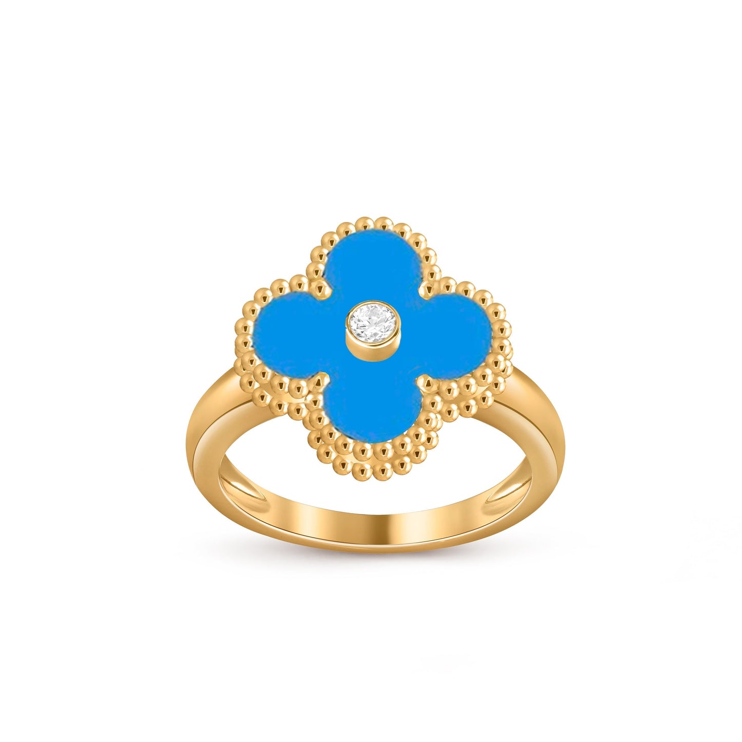 [Saipan]LUCKY CLOVER DIAMOND-ACCENT GOLD RING COLLECTION