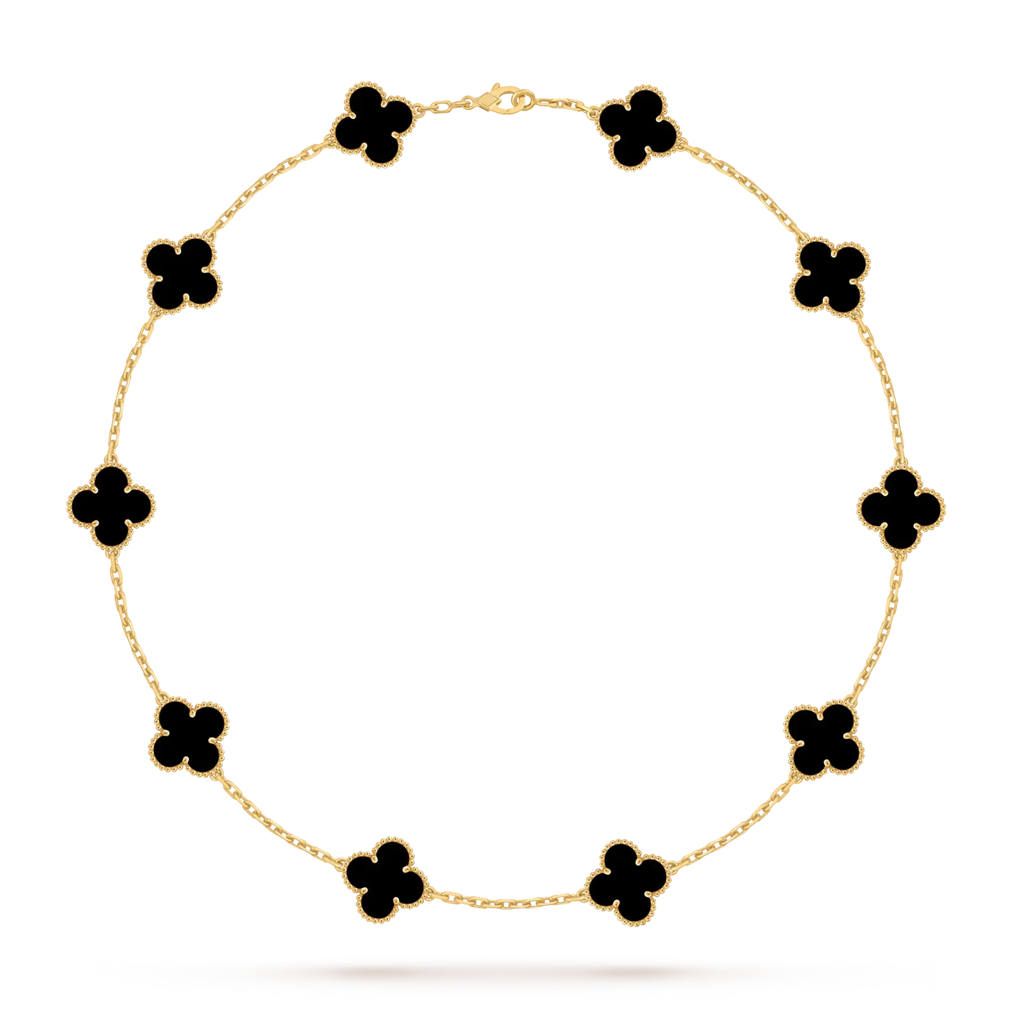 [Saipan]CLASSIC LUCKY 10-MOTIF CLOVER NECKLACE GOLD COLLECTION