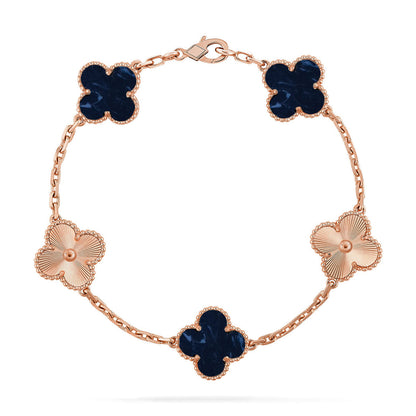 [Saipan]LUCKY CLOVER 5-MOTIF BRACELET - PIETERSITE COLLECTION