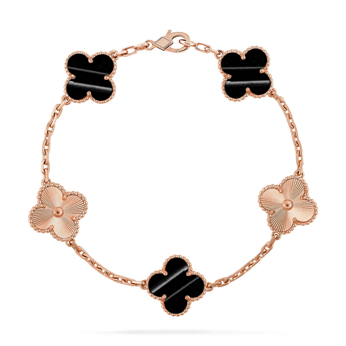 [Saipan]LUCKY CLOVER 5-MOTIF BRACELET - PULSE STONE COLLECTION