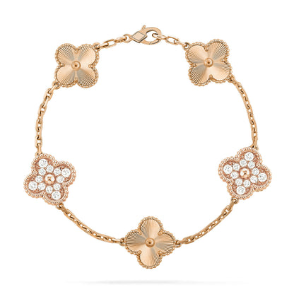 [Saipan]LUCKY CLOVER 5-MOTIF BRACELET - LASER COLLECTION