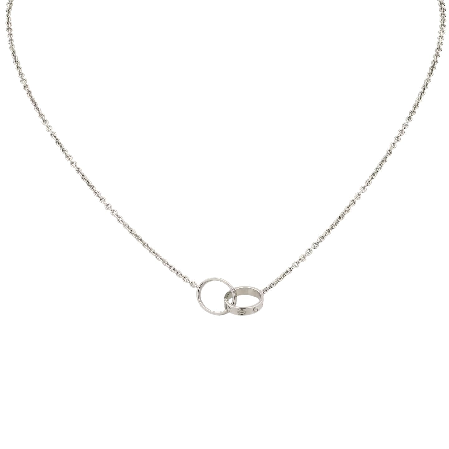 [Saipan]LOVE DOUBLE-RING PENDANT NECKLACE
