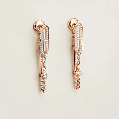 [Saipan]CHAINE CHAOS DIAMOND DROP EARRINGS