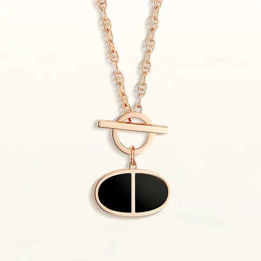 [Saipan]CHAINE VERSO BLACK CERAMIC NECKLACE