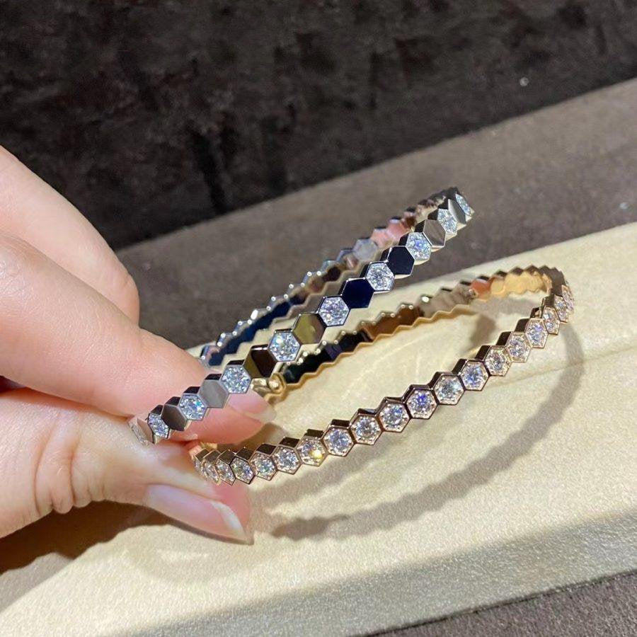 [Saipan]BEE LOVE GOLD BRACELET FULL DIAMOND