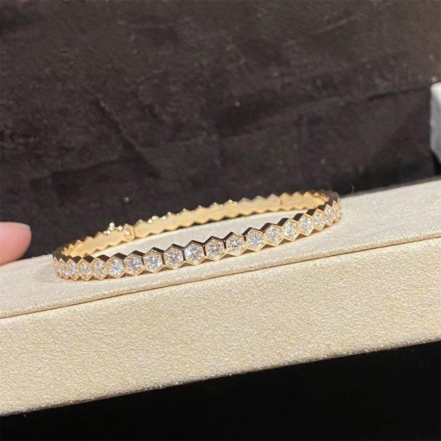 [Saipan]BEE LOVE GOLD BRACELET FULL DIAMOND