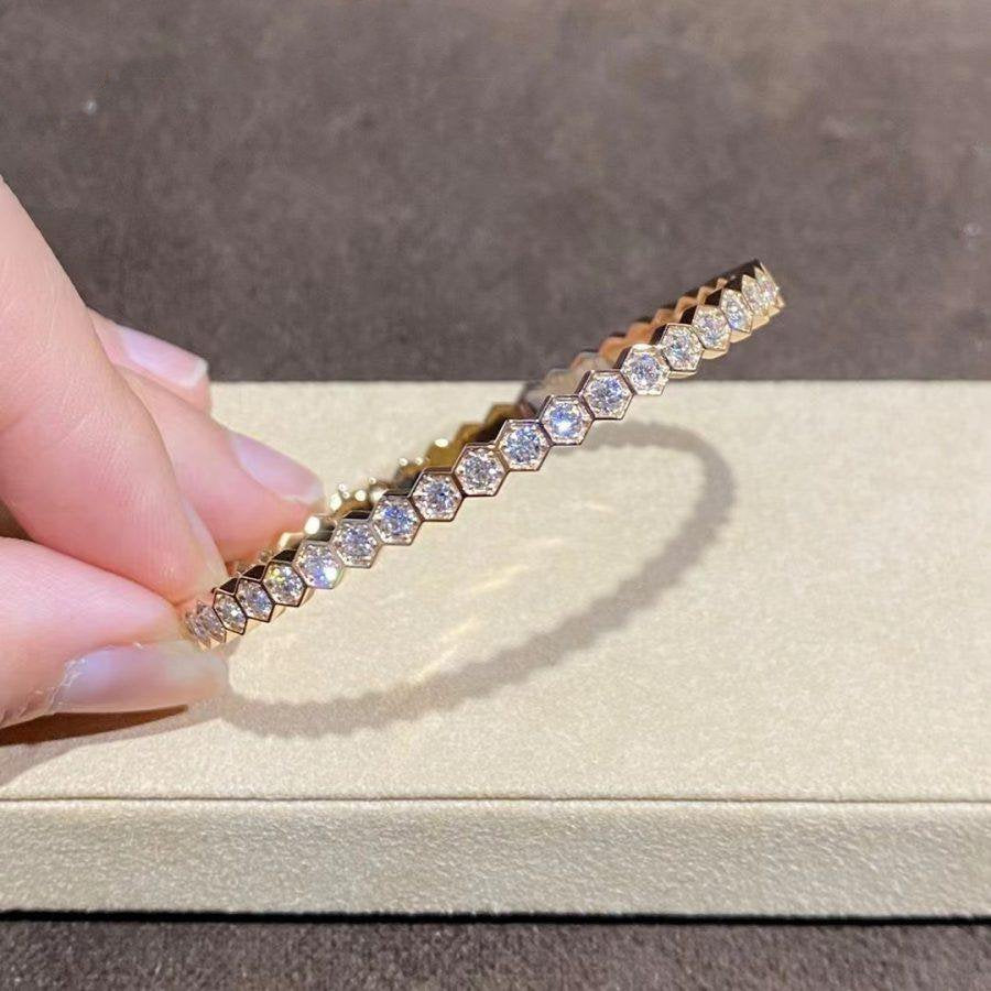 [Saipan]BEE LOVE GOLD BRACELET FULL DIAMOND