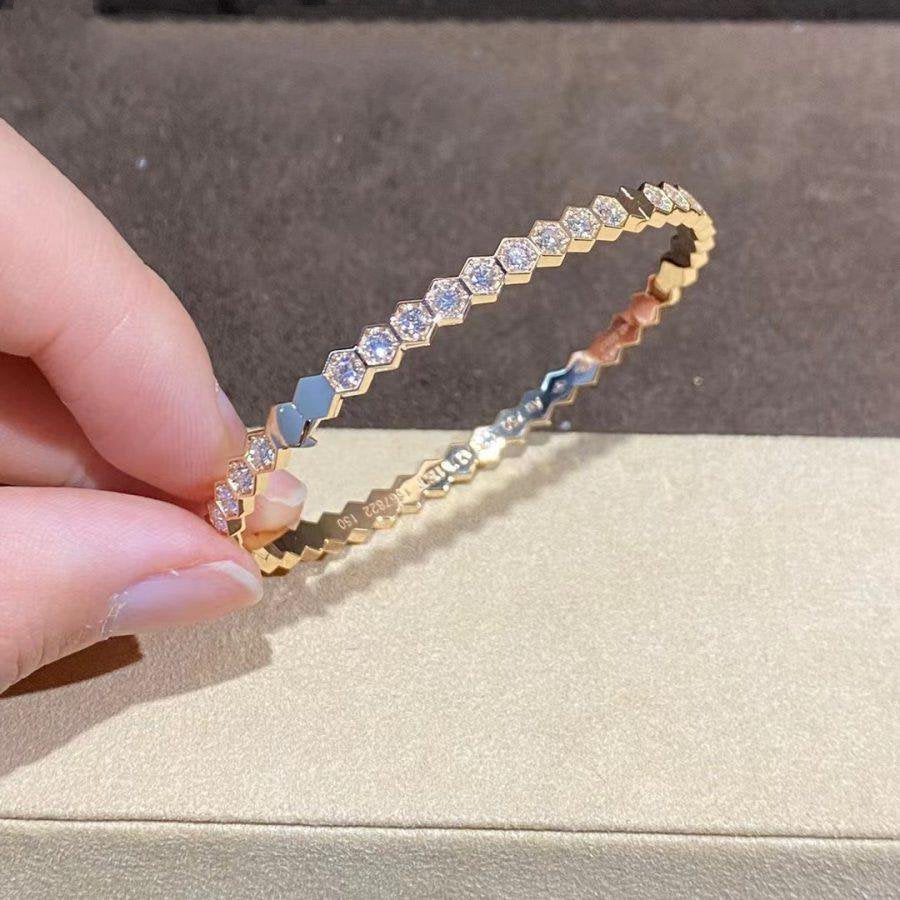 [Saipan]BEE LOVE GOLD BRACELET FULL DIAMOND