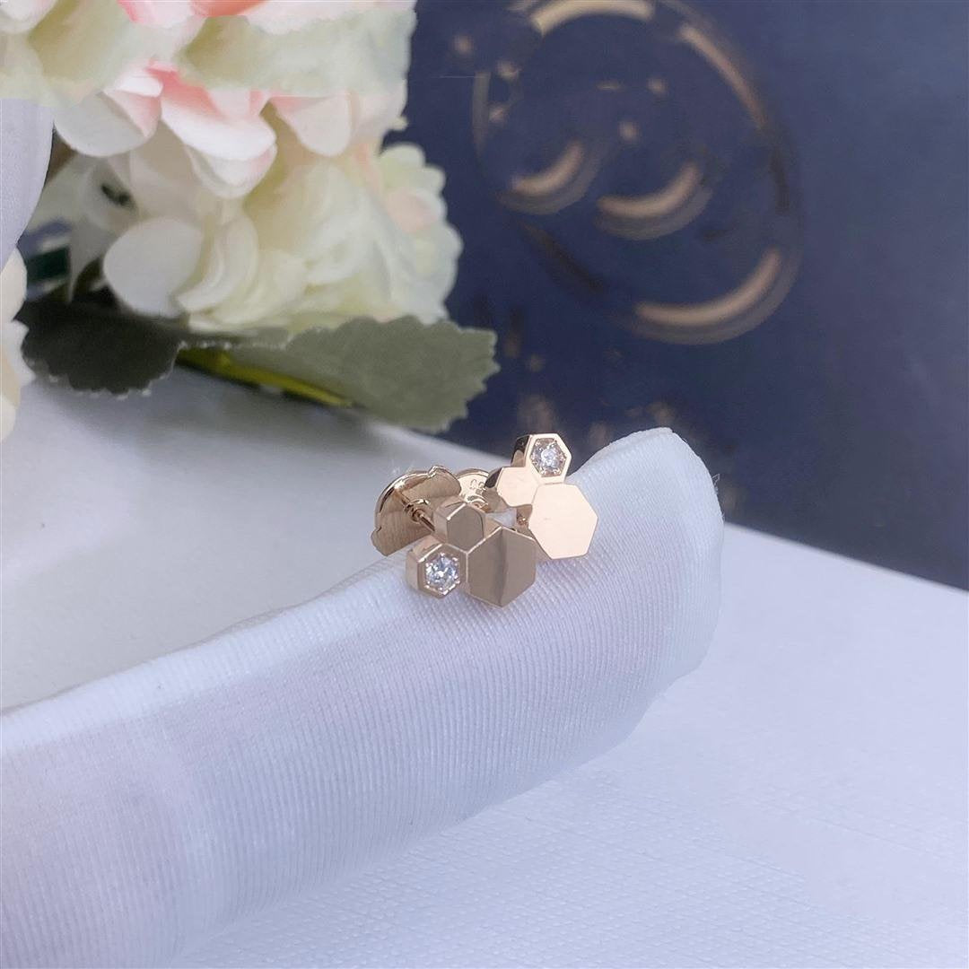 [Saipan]BEE LOVE ROSE GOLD DIAMOND EARRINGS