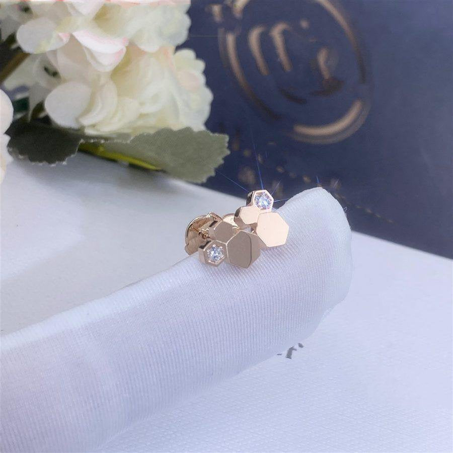 [Saipan]BEE LOVE ROSE GOLD DIAMOND EARRINGS