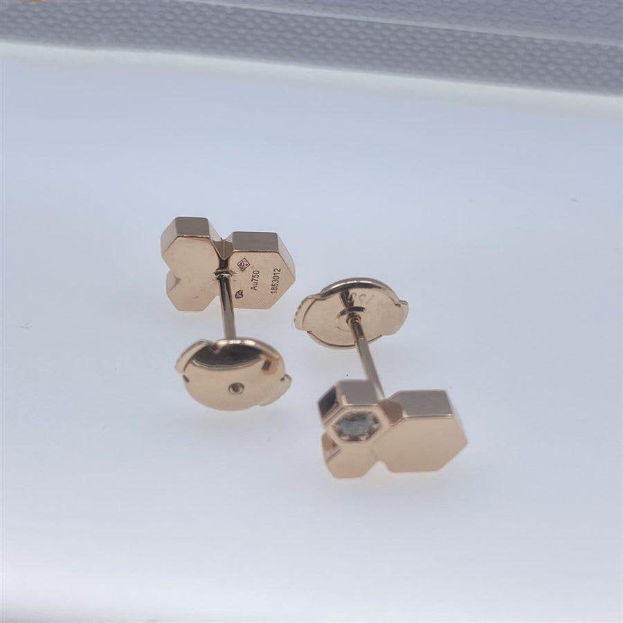 [Saipan]BEE LOVE ROSE GOLD DIAMOND EARRINGS