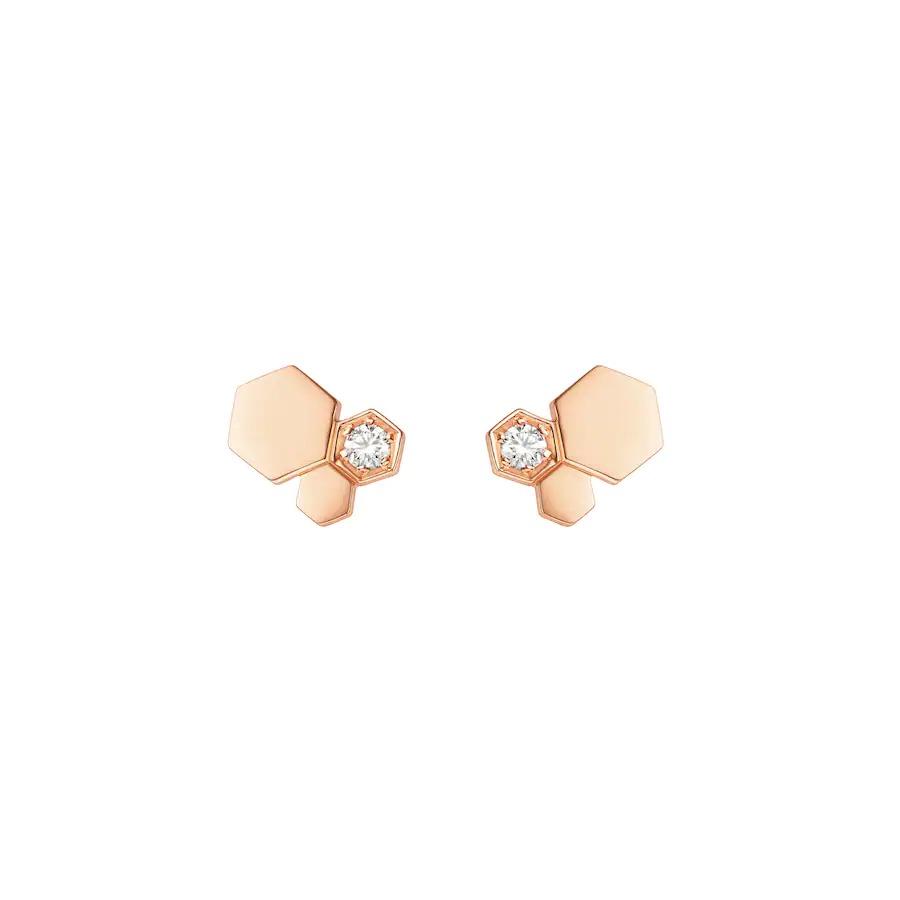 [Saipan]BEE LOVE ROSE GOLD DIAMOND EARRINGS