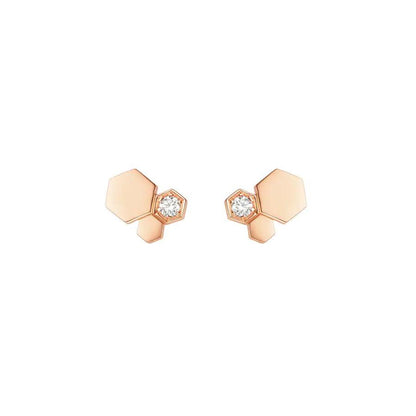 [Saipan]BEE LOVE ROSE GOLD DIAMOND EARRINGS