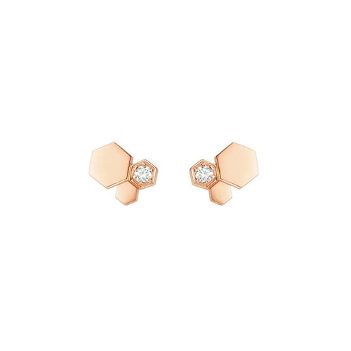 [Saipan]BEE LOVE ROSE GOLD DIAMOND EARRINGS