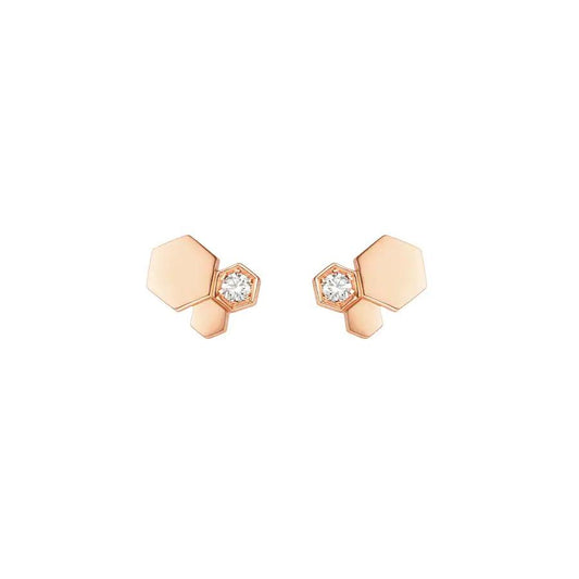[Saipan]BEE LOVE ROSE GOLD DIAMOND EARRINGS