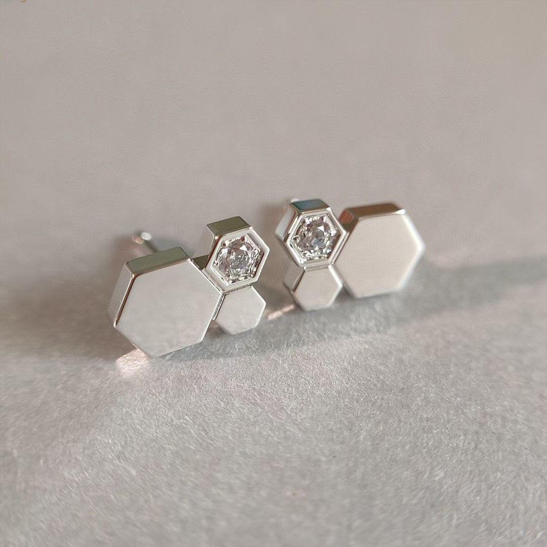 [Saipan]BEE LOVE SILVER DIAMOND EARRINGS