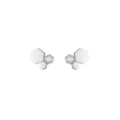 [Saipan]BEE LOVE SILVER DIAMOND EARRINGS