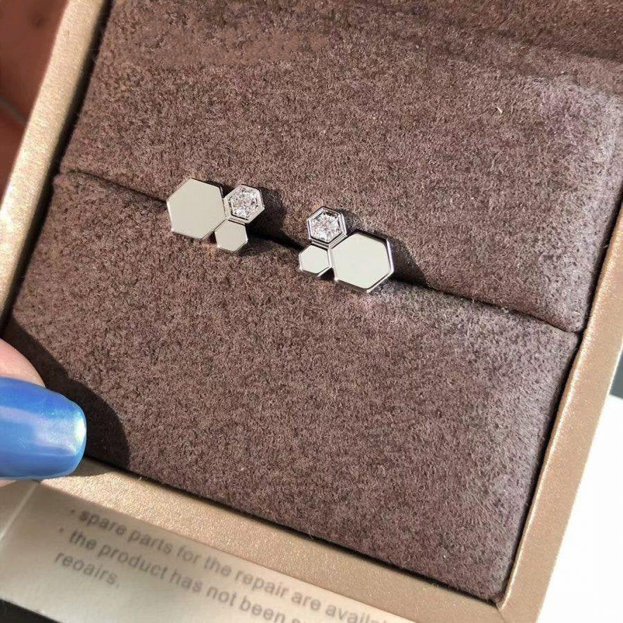 [Saipan]BEE LOVE SILVER DIAMOND EARRINGS
