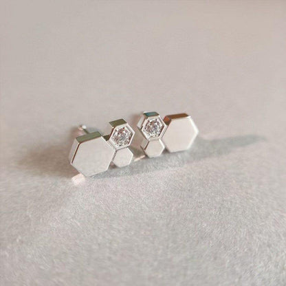 [Saipan]BEE LOVE SILVER DIAMOND EARRINGS