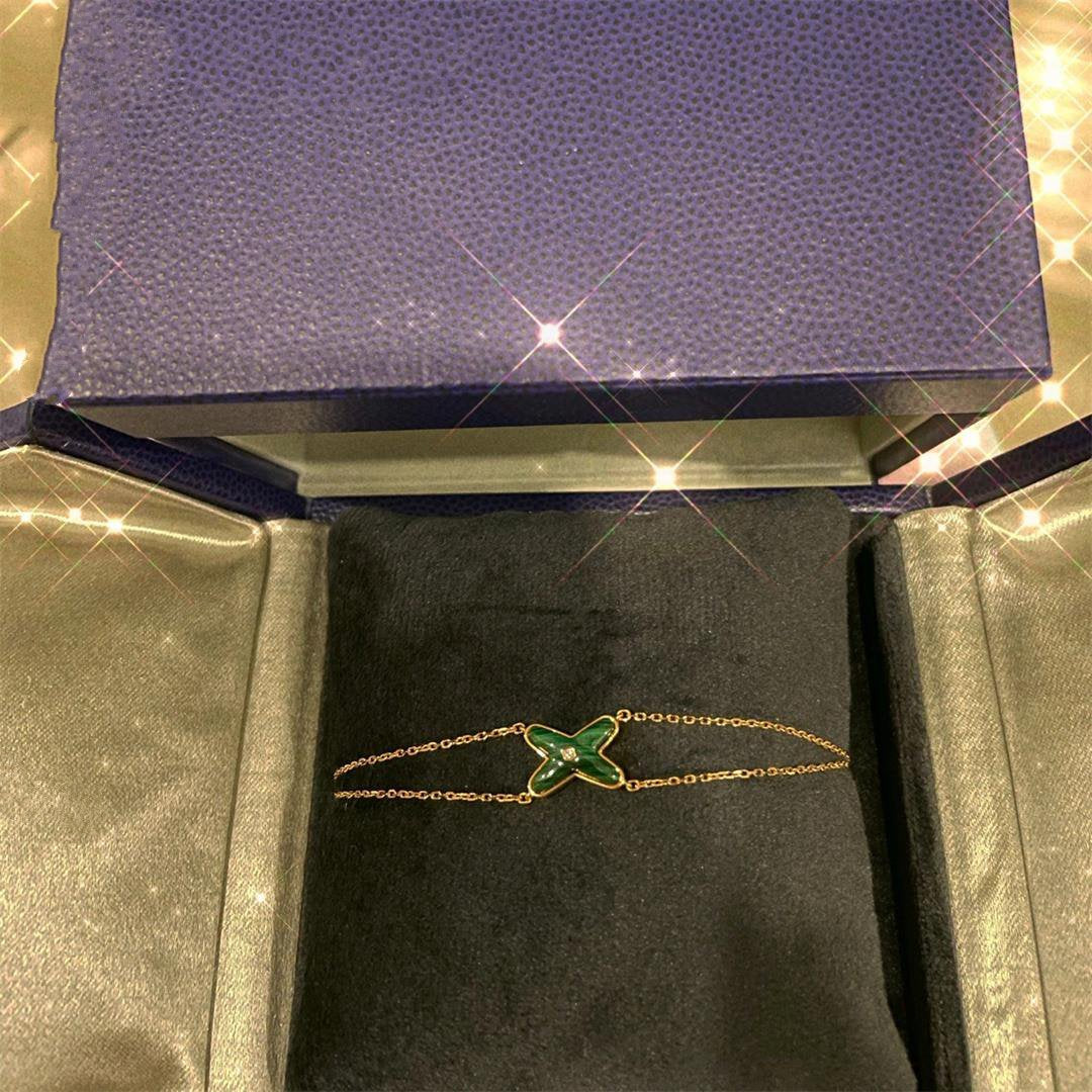 [Saipan]JEUX BRACELET MALACHITE ROSE GOLD 1 DIAMOND