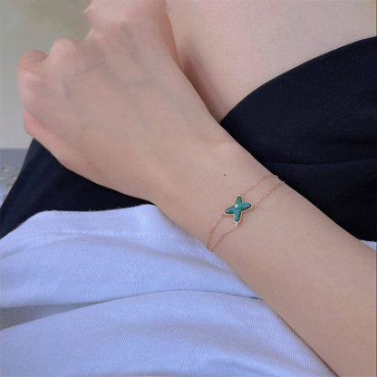 [Saipan]JEUX BRACELET MALACHITE ROSE GOLD 1 DIAMOND