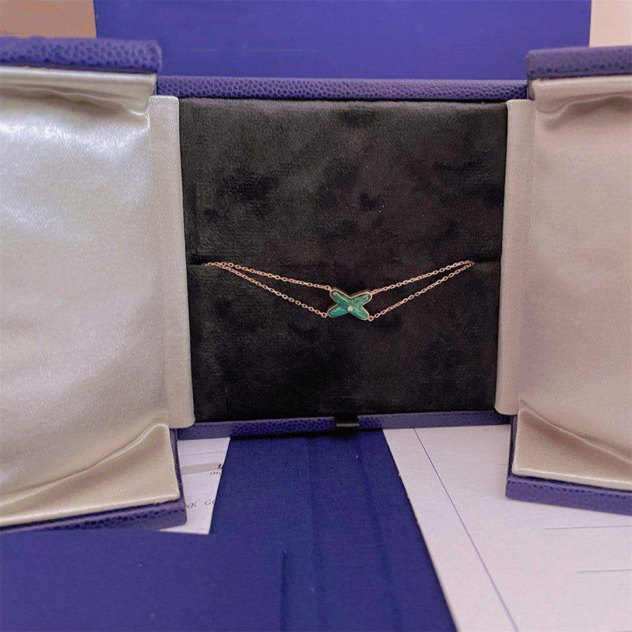 [Saipan]JEUX BRACELET MALACHITE ROSE GOLD 1 DIAMOND