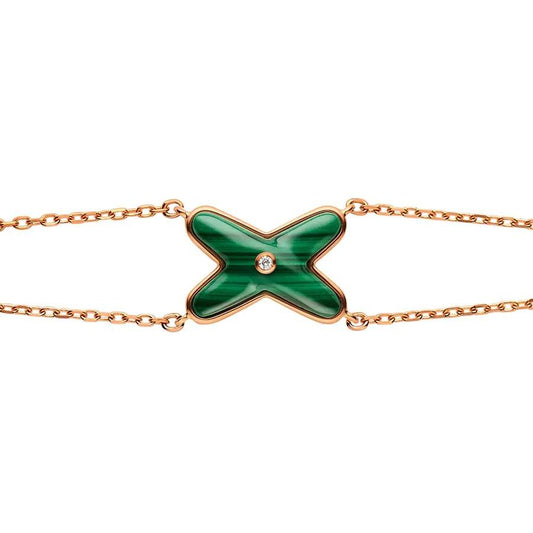 [Saipan]JEUX BRACELET MALACHITE ROSE GOLD 1 DIAMOND