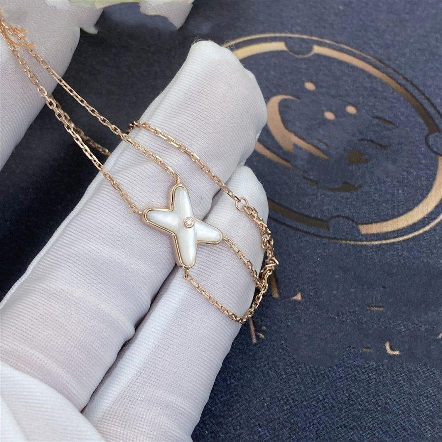 [Saipan]JEUX BRACELET WHITE MOP ROSE GOLD 1 DIAMOND