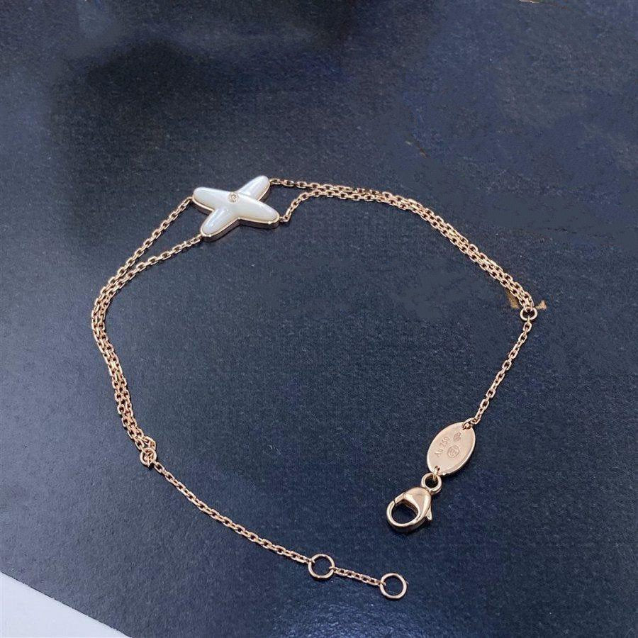 [Saipan]JEUX BRACELET WHITE MOP ROSE GOLD 1 DIAMOND