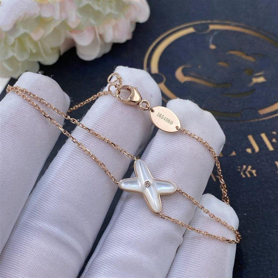 [Saipan]JEUX BRACELET WHITE MOP ROSE GOLD 1 DIAMOND