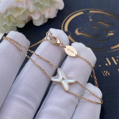 [Saipan]JEUX BRACELET WHITE MOP ROSE GOLD 1 DIAMOND