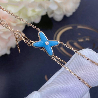 [Saipan]JEUX BRACELET TURQUOISE ROSE GOLD 1 DIAMOND