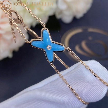 [Saipan]JEUX BRACELET TURQUOISE ROSE GOLD 1 DIAMOND
