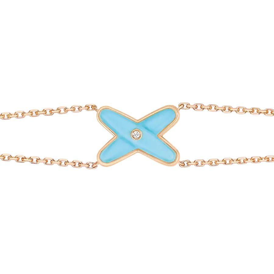 [Saipan]JEUX BRACELET TURQUOISE ROSE GOLD 1 DIAMOND