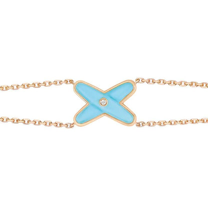 [Saipan]JEUX BRACELET TURQUOISE ROSE GOLD 1 DIAMOND
