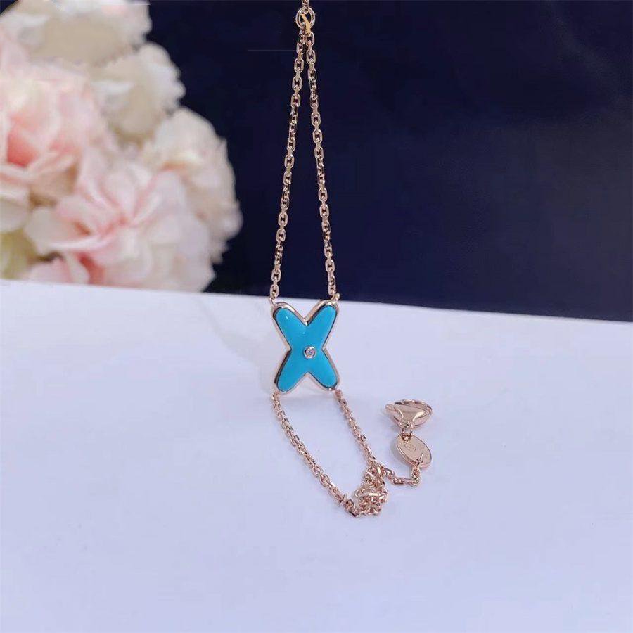 [Saipan]JEUX BRACELET TURQUOISE ROSE GOLD 1 DIAMOND