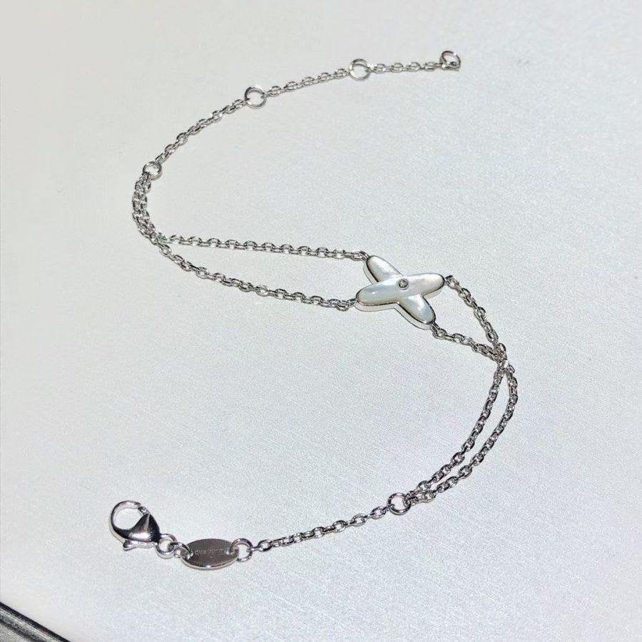 [Saipan]JEUX BRACELET WHITE MOP SILVER 1 DIAMOND