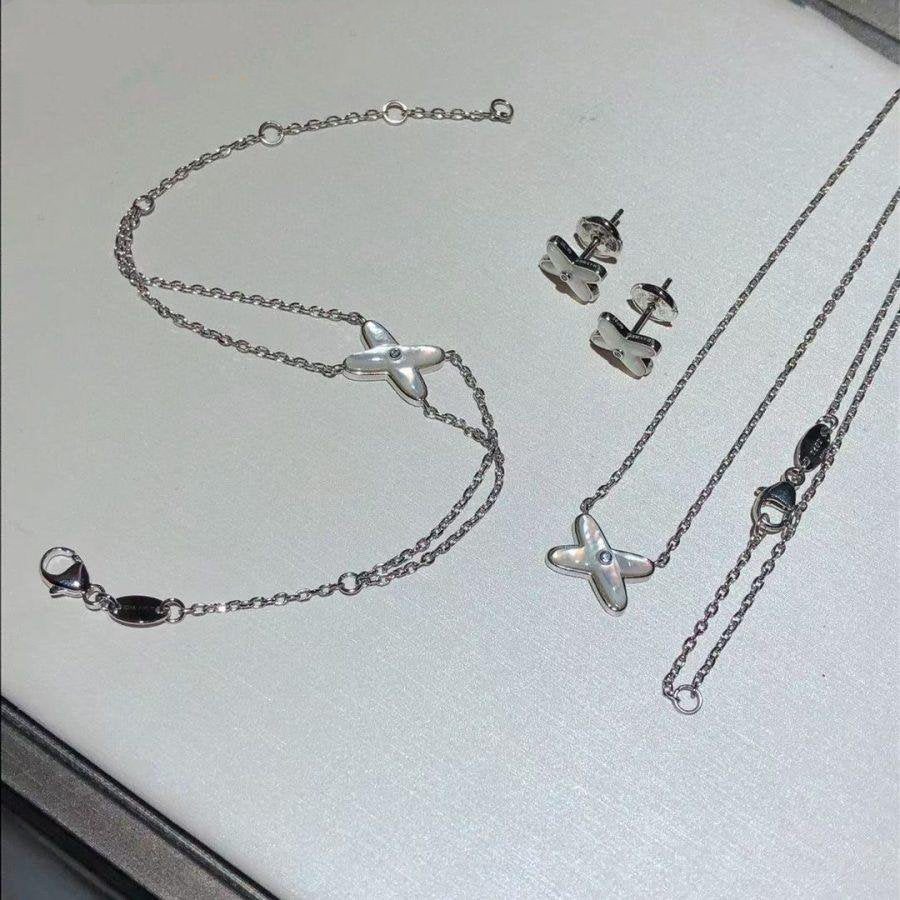 [Saipan]JEUX BRACELET WHITE MOP SILVER 1 DIAMOND