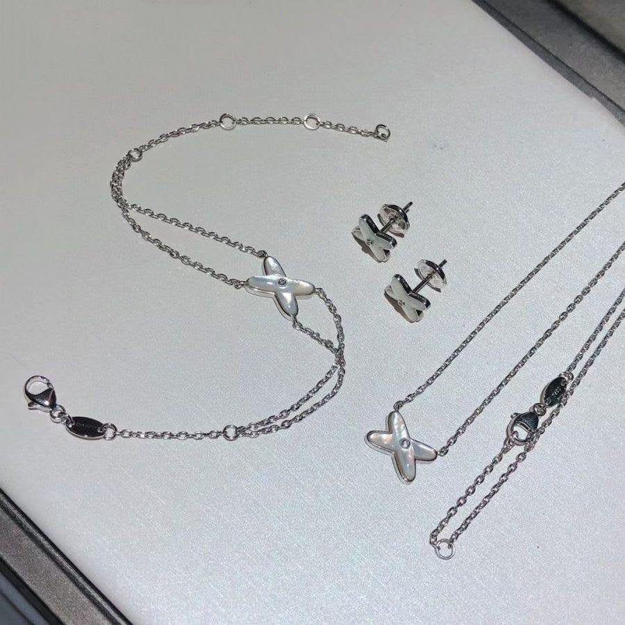 [Saipan]JEUX BRACELET WHITE MOP SILVER 1 DIAMOND