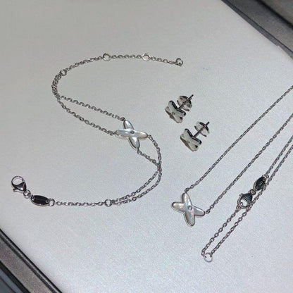 [Saipan]JEUX BRACELET WHITE MOP SILVER 1 DIAMOND