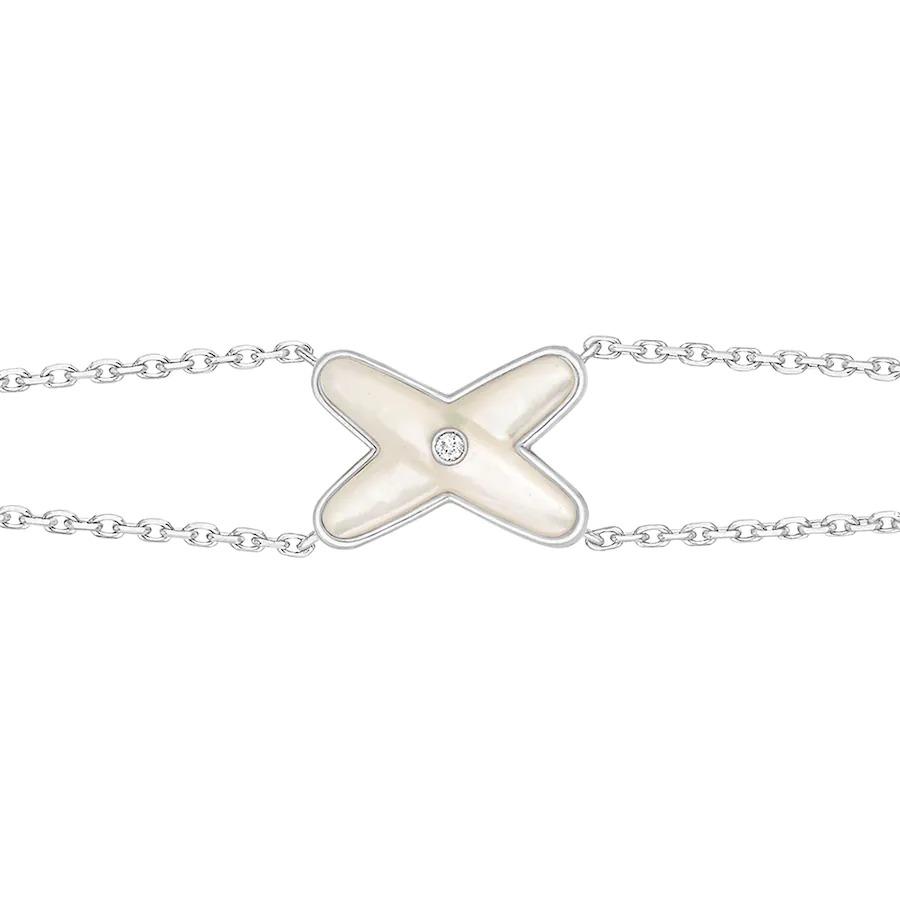 [Saipan]JEUX BRACELET WHITE MOP SILVER 1 DIAMOND