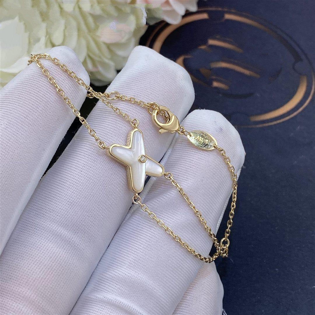 [Saipan]JEUX BRACELET WHITE MOP GOLD 1 DIAMOND