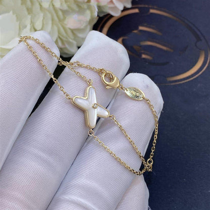 [Saipan]JEUX BRACELET WHITE MOP GOLD 1 DIAMOND