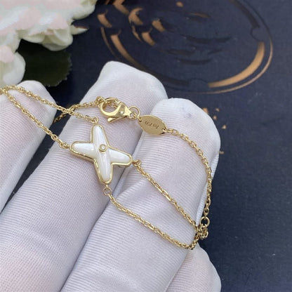 [Saipan]JEUX BRACELET WHITE MOP GOLD 1 DIAMOND
