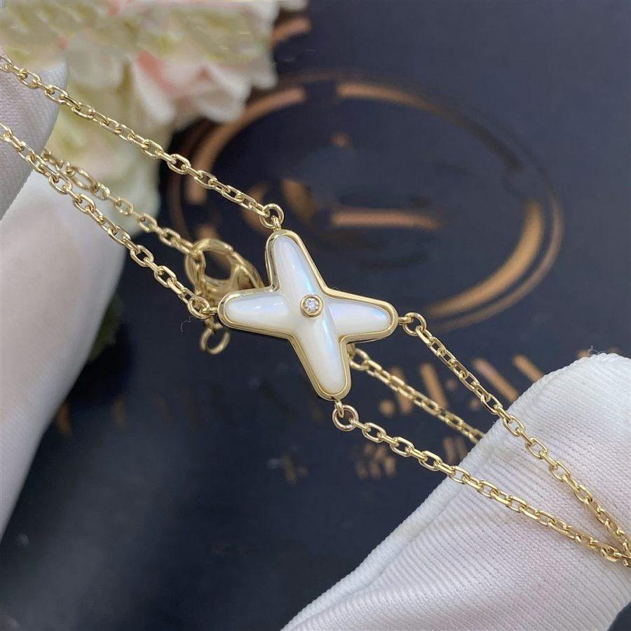 [Saipan]JEUX BRACELET WHITE MOP GOLD 1 DIAMOND